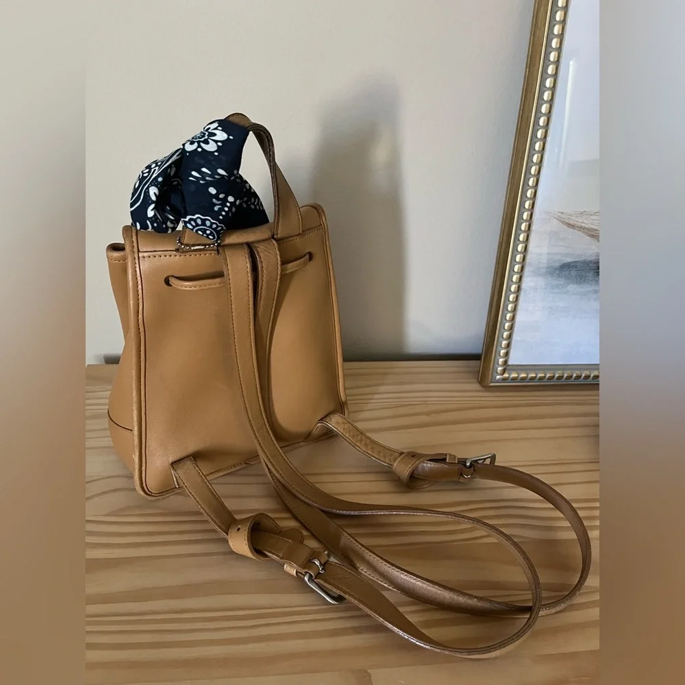 Coach Tan Leather Backpack